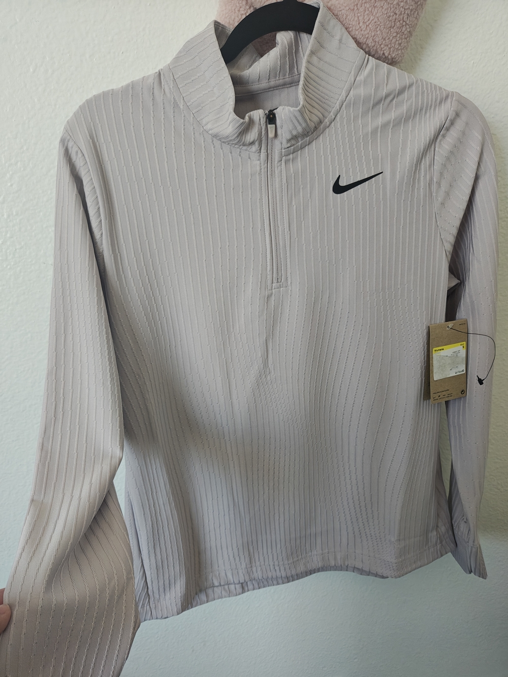 Nike Activewear Quarter-Zip Pullover with Black Swoosh